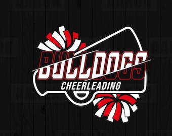 Bulldogs Cheer Mascot SVG PNG, Cheer Mom Svg, Mascot Shirt Design Svg, Bulldogs Cheer svg, Bulldogs School Sprit svg Easy Cutting File