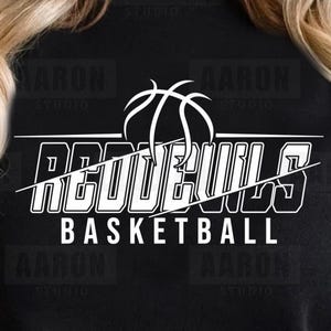 Rode duivels basketbal SVG PNG DXF, basketbal svg, rode duivel mascotte svg, rode duivel moeder svg, rode duivels juichen svg, Cricut