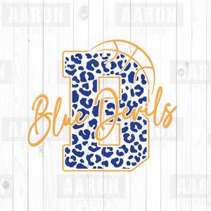 Blue Devils Basketball SVG PNG DXF, Leopard Basketball SVG, Blue Devils mascotte SVG, Blue Devils Mom SVG, Blue Devils Cheer SVG, Cricut