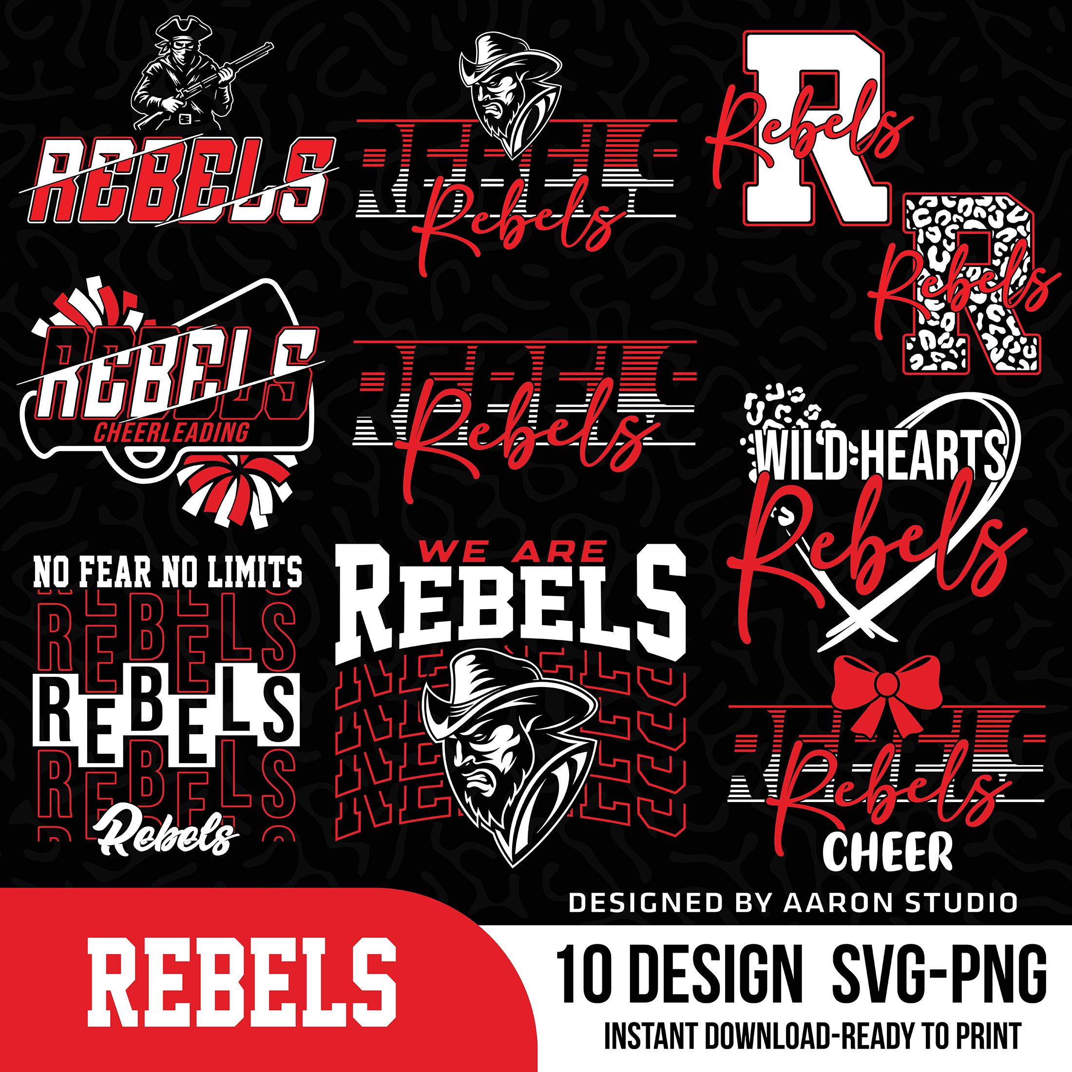 Rebels SVG PNG Bundle Set, Mascot Shirt Designs (digital Download) - Etsy