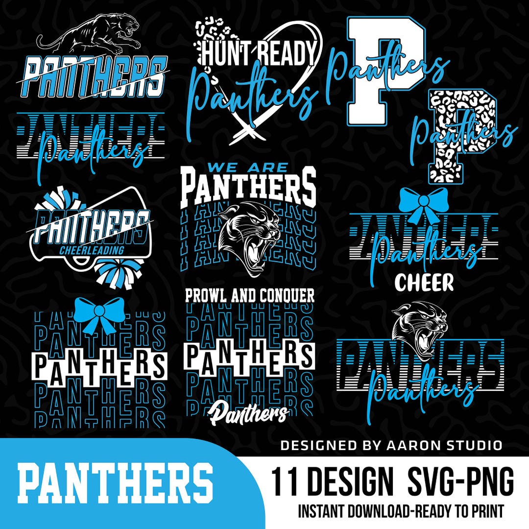 Panthers SVG PNG Bundle – Mascot Shirt Designs Digital Download - Etsy