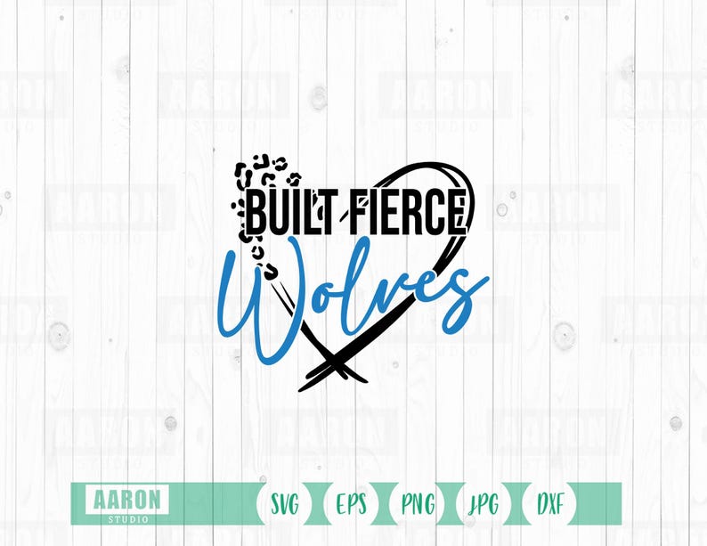 Wolves Words Cursive Wolves Leopard Mascot SVG PNG, Cheer Mom Shirt Design (digital Download ...
