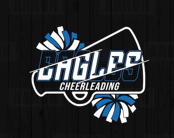 Eagles Mascot Cheer SVG, PNG, School Spirit Shirt Design (Cutting File)