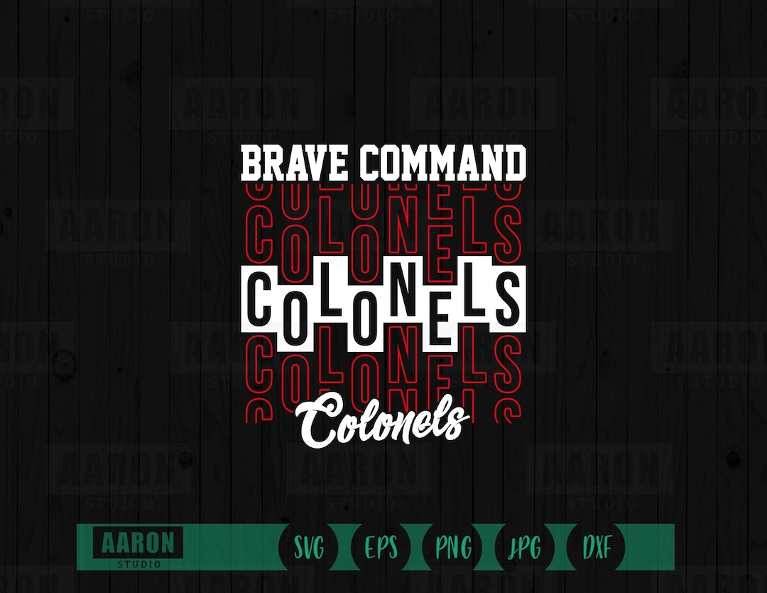 Colonels Mascot SVG, PNG, DXF, Clipart (digital Files) - Etsy