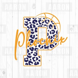 Phoenix basket-ball SVG PNG, svg Phoenix léopard de basket-ball, mascotte Phoenix, Phoenix maman svg, svg Phoenix Cheer, Cricut