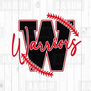 Warriors Baseball SVG PNG DXF, Warriors svg, Baseball svg, Warriors Mascot svg, Warriors Mom svg, Warriors Cheer svg, Warriors Shirt, Cricut