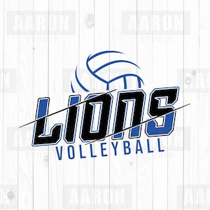 Lions Volleyball SVG PNG DXF, Lions Volleyball svg, Lions Mascot svg, Lions  Mom svg, Lions Cheer svg, Lions Shirt, Cricut