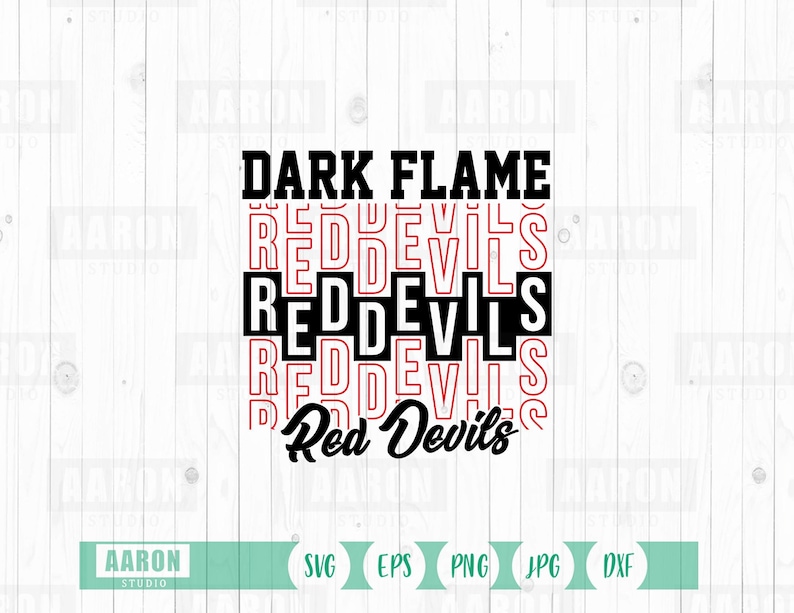 Red Devils Mascot SVG PNG Clipart (digital Download) - Etsy