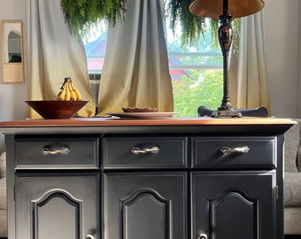 Stunning Matte Black Buffet-Sideboard