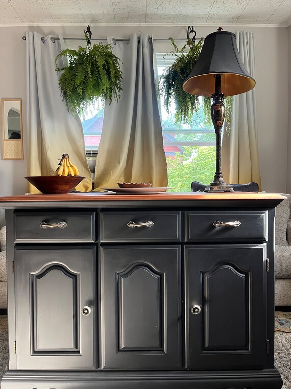 Stunning Matte Black Buffet sideboard Etsy UK