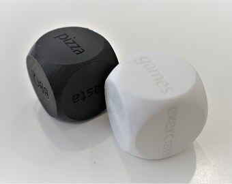 Dice game with random dishes and activities. Great Gift for Couples