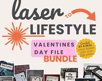Valentine's Day Laser Cut File Bundle | Personalizable, Layered Designs (SVG/PDF/AI)