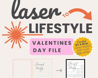 Customizable Crossword Valentines Day Laser File (SVG/PDF/AI Digital Download
