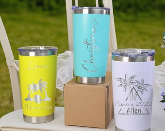 Personalized Travel Mug, 20oz Tumbler, Custom Insulated Steel Laser Engraved Tumbler, Corporate Gifts, Etched Tumbler, Monogram Tumbler