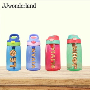 Custom Christmas Alphabet water bottle, Christmas Alphabet drinking cup, Kid-Friendly, Party favors for kids School water bottle with name