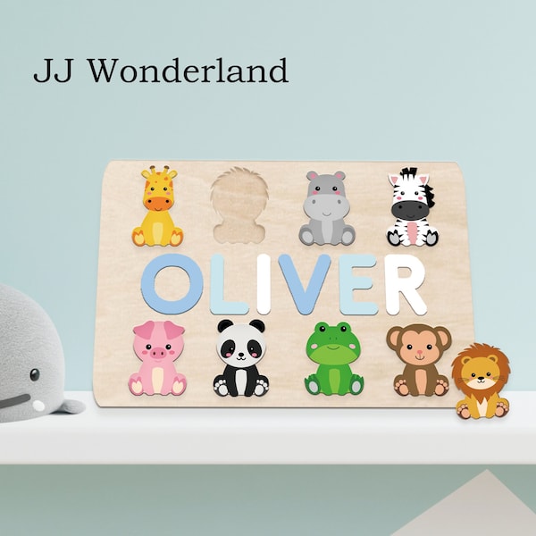 Personalized Kids Name Wooden Puzzle, Custom Name Puzzle for Toddler, Preschool Puzzle Gift,Alphabet Puzzle, Educational Toy Gift, Cute Gift