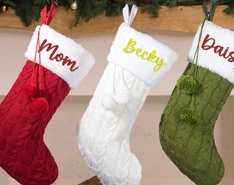 Personalized Family Christmas Stockings, Stocking with Name, Matching Stocking, Monogram Xmas Stocking, Holiday Decor, Home Decor Gift