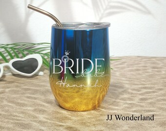 Custom Bridesmaid Proposal, 12oz Tumbler, Personalized Bridal Party Gifts, Maid of Honor Tumbler, Hen Party Cup, Bridesmaid Tumblers