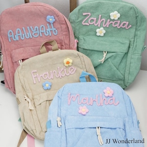 Cartable personnalisé pour tout-petit, sac à dos pour enfant, cadeau de fille d'ornement, sac à dos de rentrée scolaire, cadeaux pour enfant, joli cartable, sac à dos avec nom