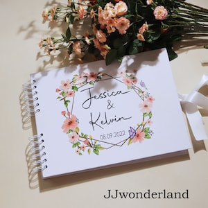 Personalised Wedding Guest Book, Custom Printed Scrapbook, Photo album,A4 Landscape