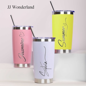 Customized 20oz monogrammed Travel Cups, Family Travel Coffee Mugs, Insulated Mugs with lid, Gift for Her, Gift for Him, Christmas Gift