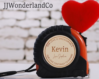 Personalized Engraved Tape Measure, Custom-Made Measuring Tape, Valentine's Gift, Gift for Anniversaries, Gift For Him, Gift for Husband