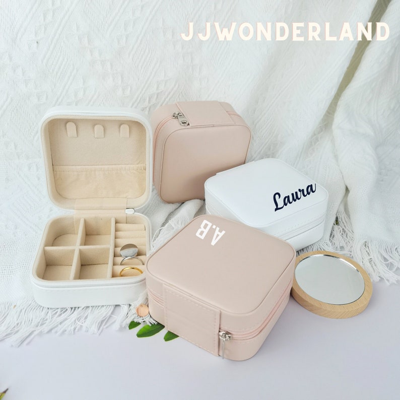 Personalized Jewelry Box Travel Case Jewellery Bridesmaid Etsy