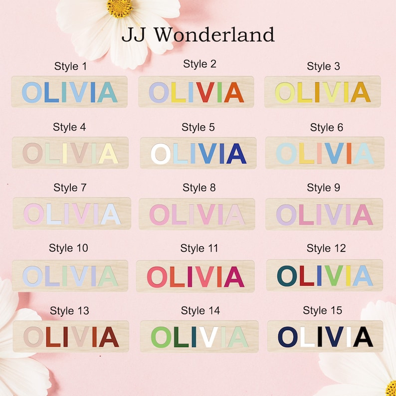 Personalized Kids Name Wooden Puzzle, Custom Name Puzzle for Toddler, Preschool Puzzle Gift,Alphabet Puzzle, Educational Toy Gift, Cute Gift image 3