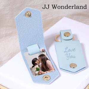 Personalised gift for mom, Photo leather keychain, Personalized leather keychain, Keyring with photo, Mother&#39;s Day Gift, Gift for Mom