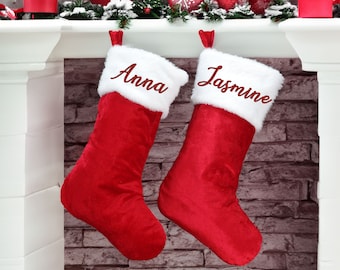 Personalized Embroidered Christmas Stocking with Name,Custom Christmas Stocking,Christmas Keepsake,Tradition Sock