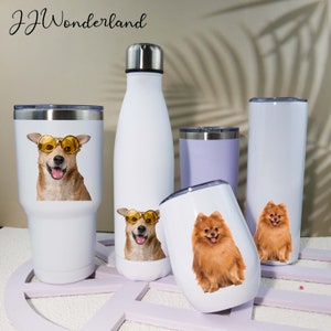 Personalized Travel Mug, Pet tumbler, Custom Insulated Steel Laser Tumbler,  Monogram Tumbler