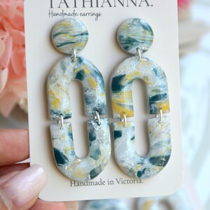 Polymer clay earrings, Clay earrings, Handmade, Australia, Statement earrings, dangle