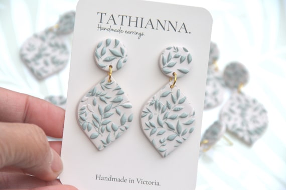Polymer clay shop statement earrings