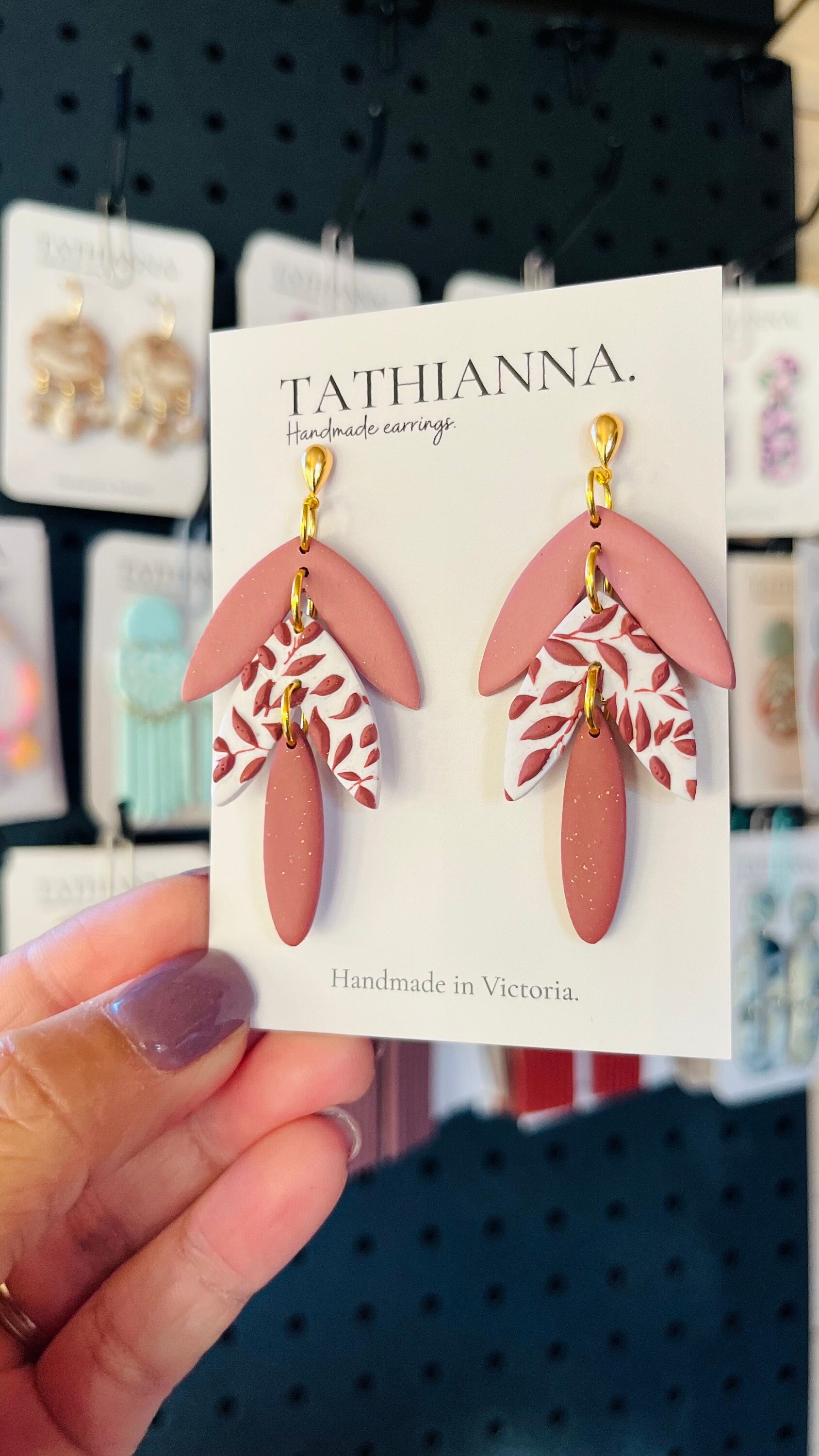Polymer clay earrings, Clay earrings, Handmade, Australia, Statement earrings, dangle