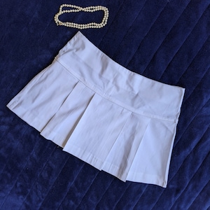 White Pleated Skirt Etsy Australia