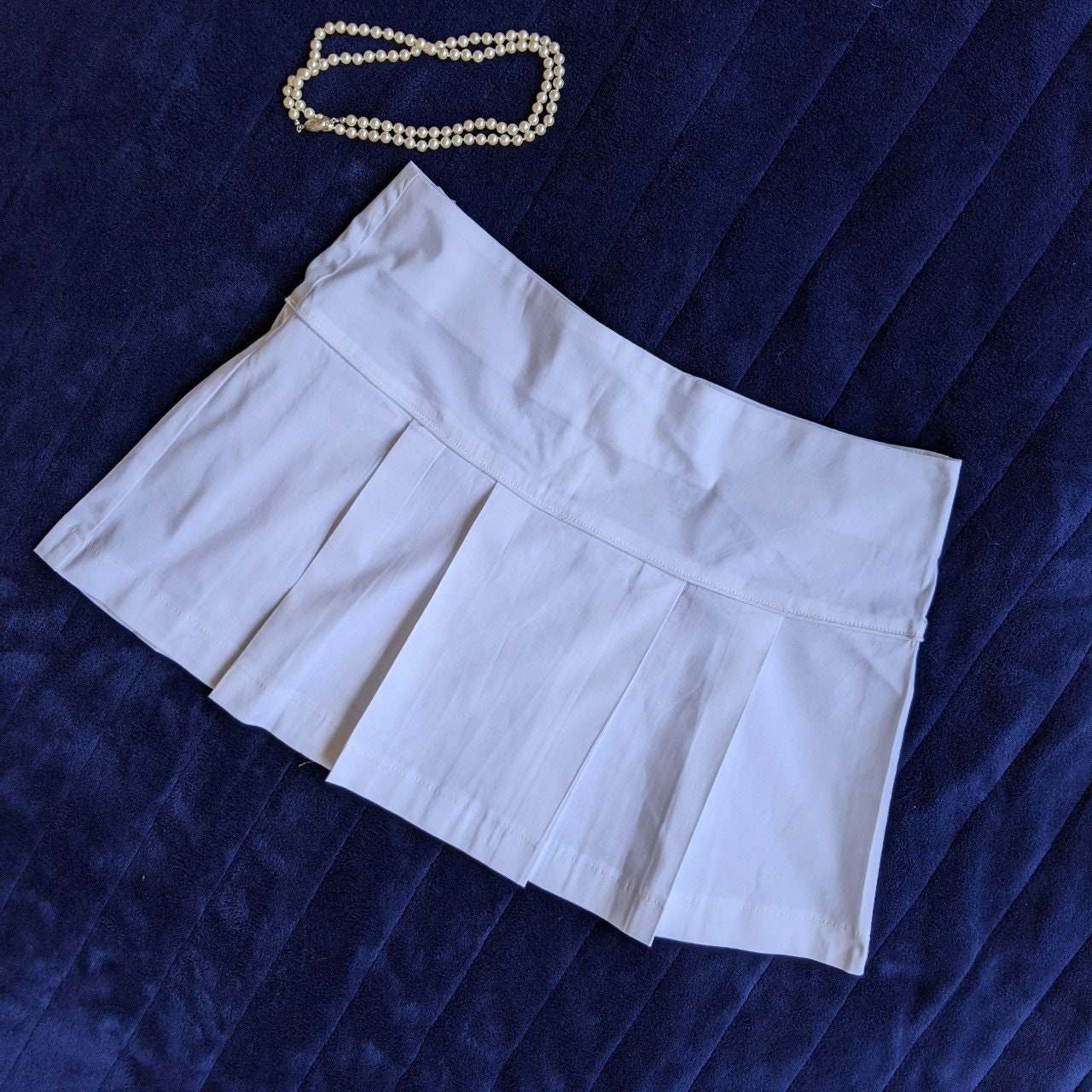 Y2K Pleated White Mini Skirt Deadstock by Australian Brand - Etsy Australia