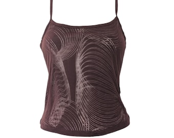 Viral Leopard Print Camisole Top Lace & Bow Detailing Y2K