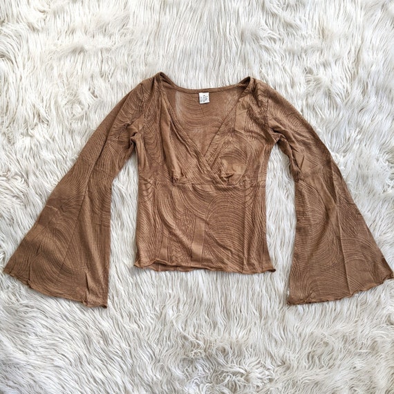 tan sheer top