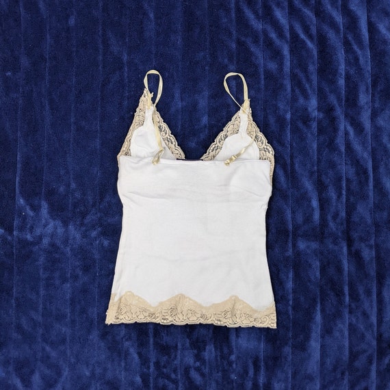 Y2K White & Cream Lace Beaded Cami - 2000s Deadstock - Etsy Y2K White & Cream Lace Beaded Cami - 2000s Deadstock - Etsy
