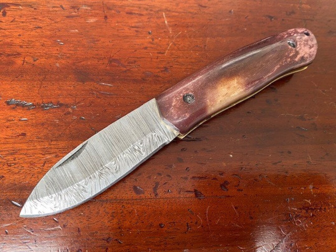 A Custom Made Gentleman's Folding Pocket Knife Damascus Etsy