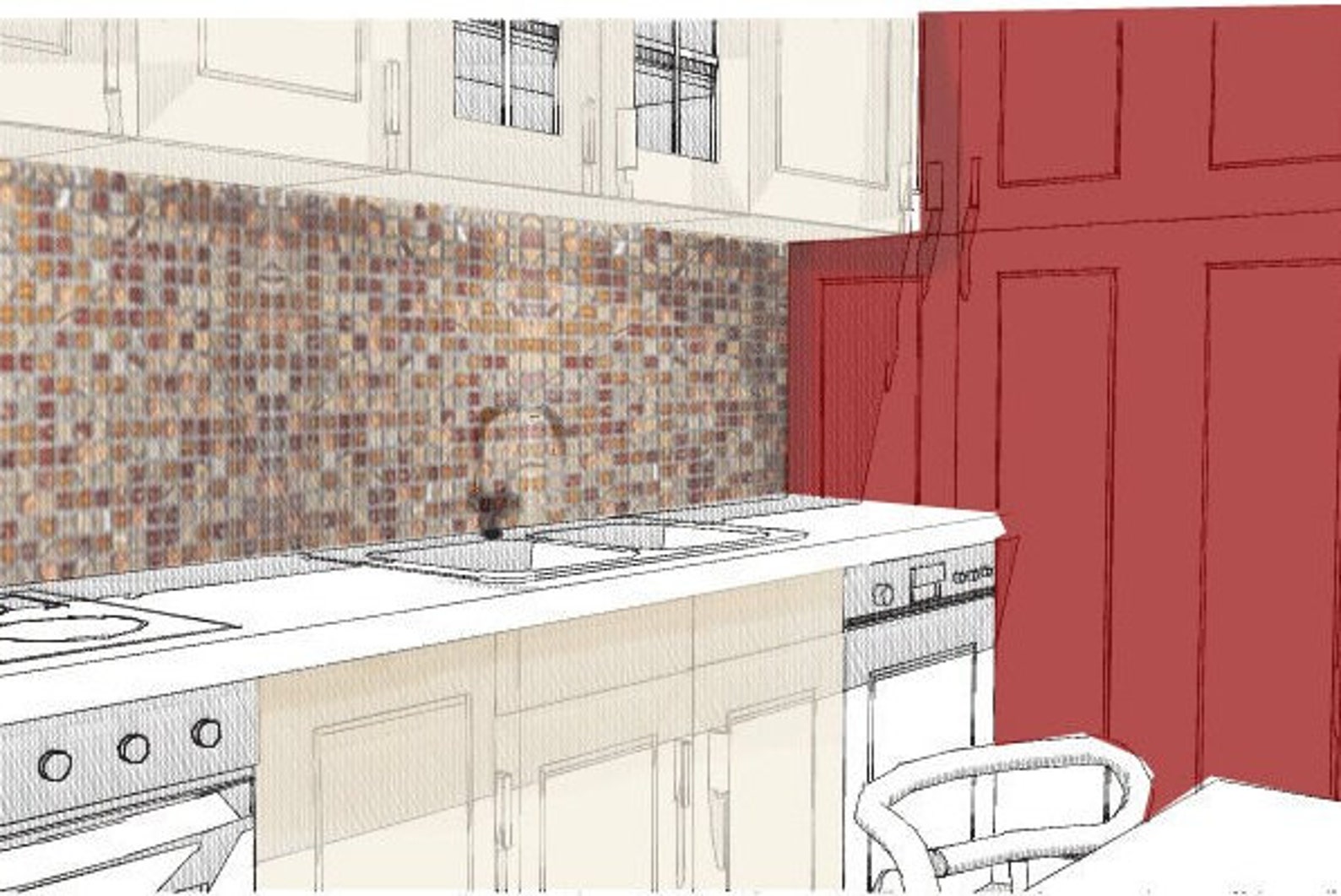 Kitchen Interior Design, Kitchen 3D, Custom E-design, - Etsy