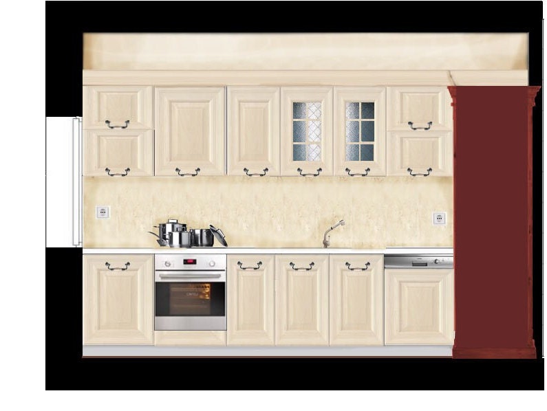 Kitchen Interior Design, Kitchen 3D, Custom E-design, - Etsy