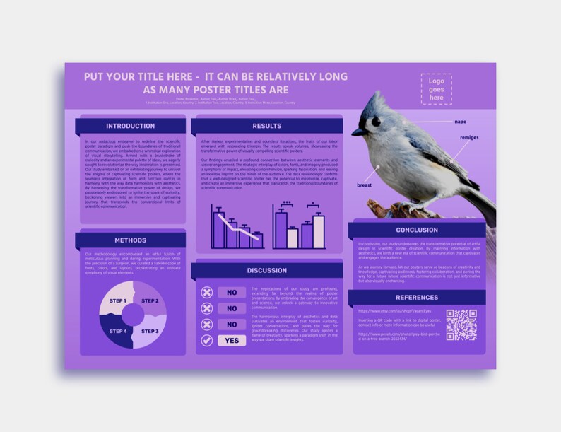 Scientific Poster Templates Powerpoint Google Slides .pptx DIGITAL