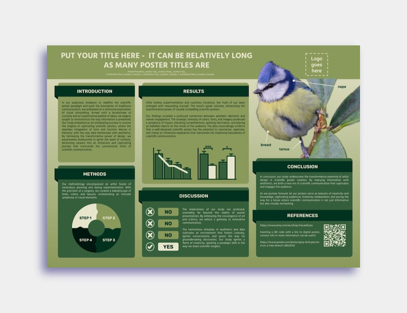 Scientific Poster Templates Powerpoint Google Slides .pptx DIGITAL