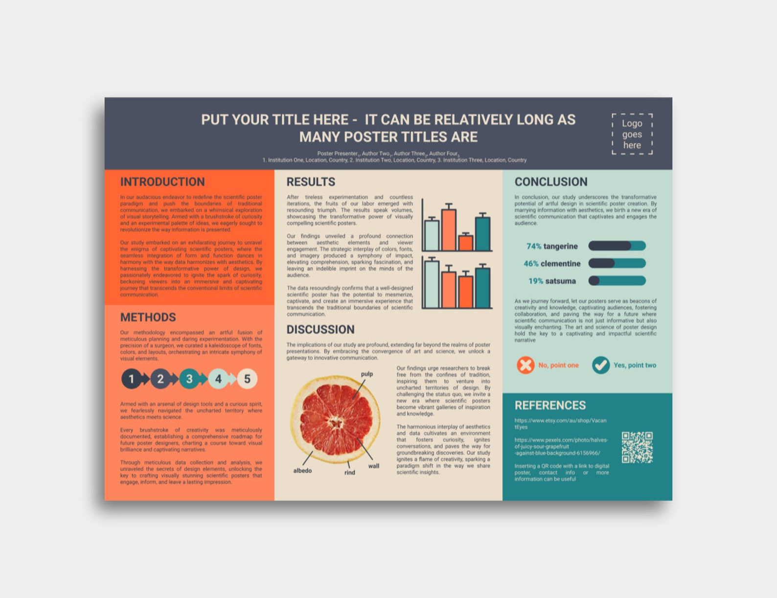 Scientific Poster Template in Powerpoint Google Slides .pptx DIGITAL ...