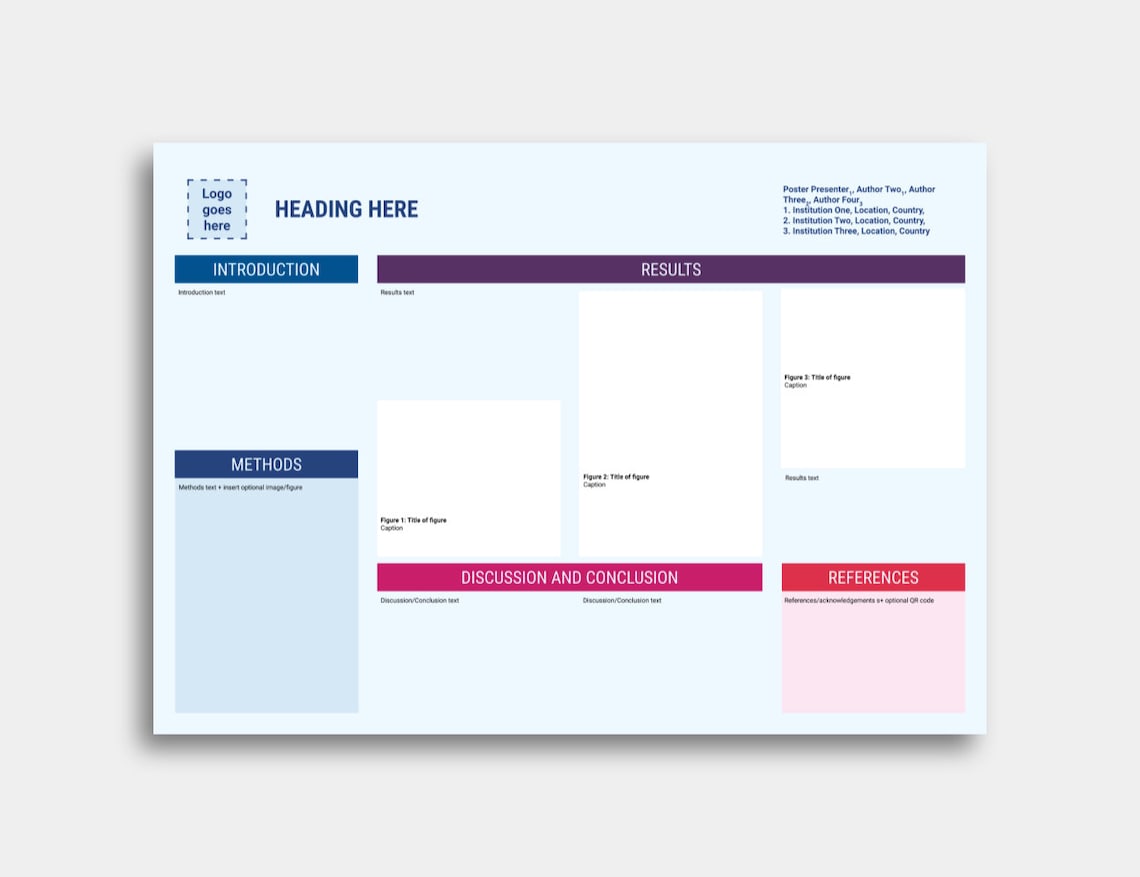 Scientific Poster Template Google Slides DIGITAL Cool Tones Pink