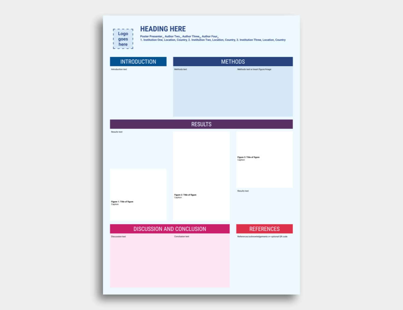 Scientific Poster Template Google Slides DIGITAL Cool Tones Pink