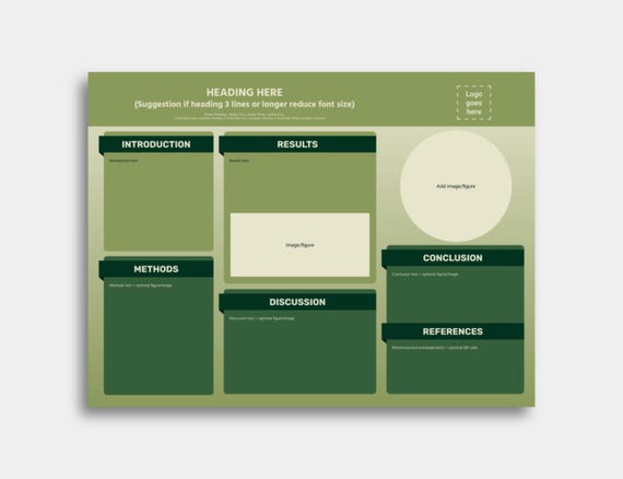 Scientific Poster Template for Powerpoint or Google Slides DIGITAL