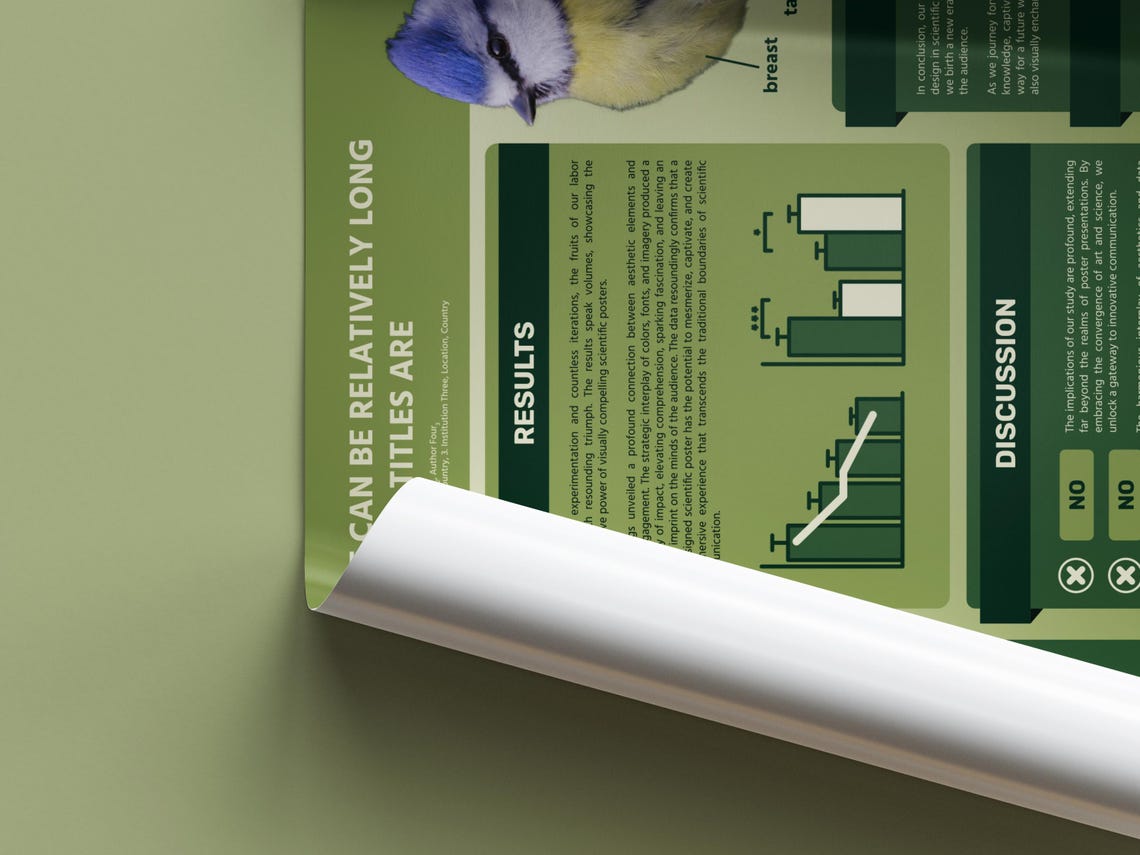 Scientific Poster Template for Powerpoint or Google Slides DIGITAL