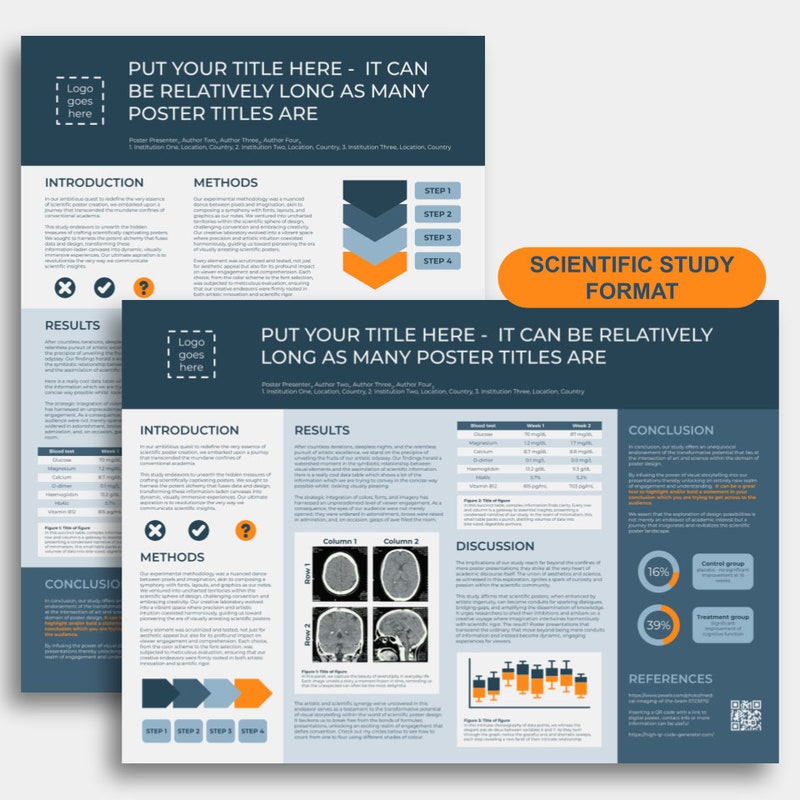 Scientific Poster Template A1 Etsy